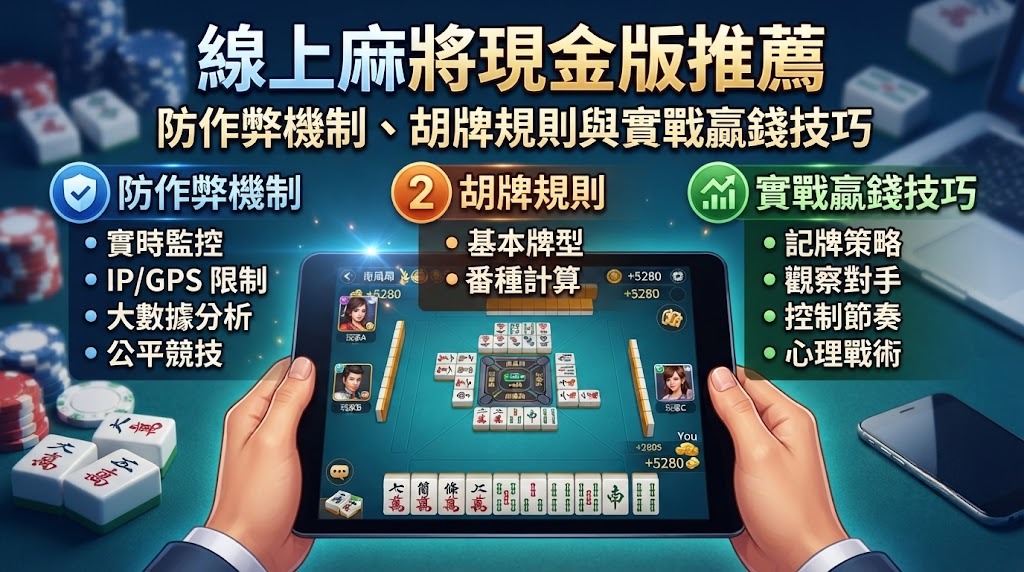 線上麻將現金版推薦：防作弊機制、胡牌規則與實戰贏錢技巧