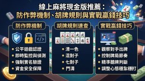 線上麻將現金版推薦：防作弊機制、胡牌規則與實戰贏錢技巧
